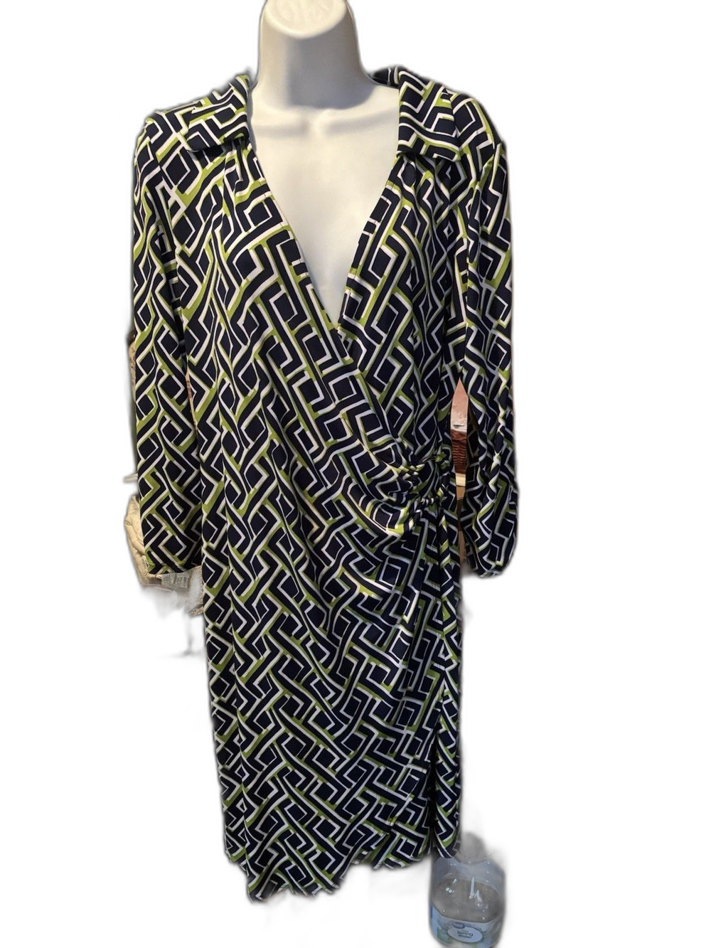 Glamour Size 14 Women’s Abstract Pull On Dress 38” Bust